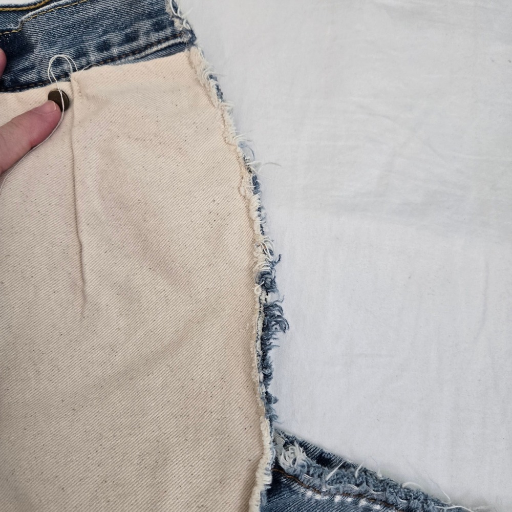 VTG Levis 550 Jeans Reworked Inside Out Custom Exposed Pockets Blanket Stitch 26 - Picture 10 of 11